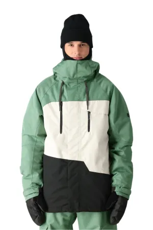 686 Geo Insulated Snowboard Jacket Cypress Limestone Colorblock 2025