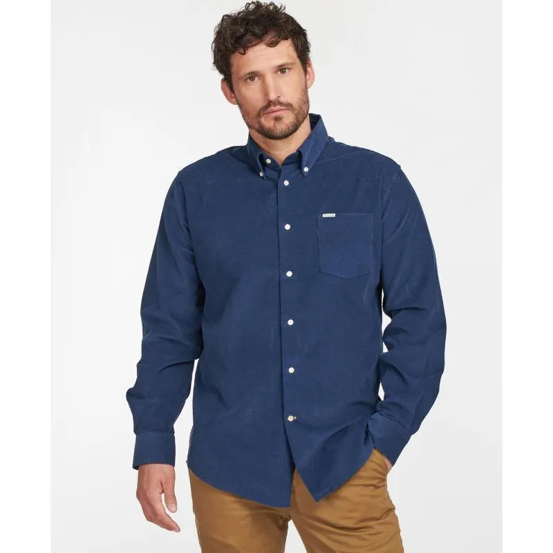 Barbour Ramsey Regular Fit Mens Fine Corduroy Shirt - Dark Denim