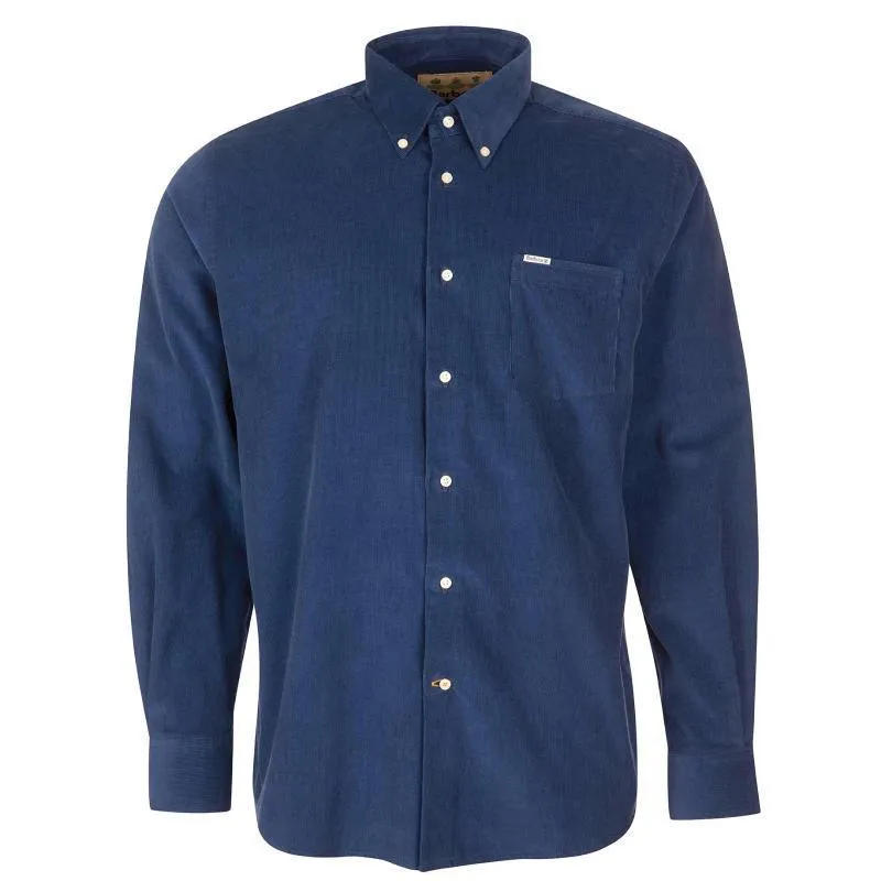 Barbour Ramsey Regular Fit Mens Fine Corduroy Shirt - Dark Denim