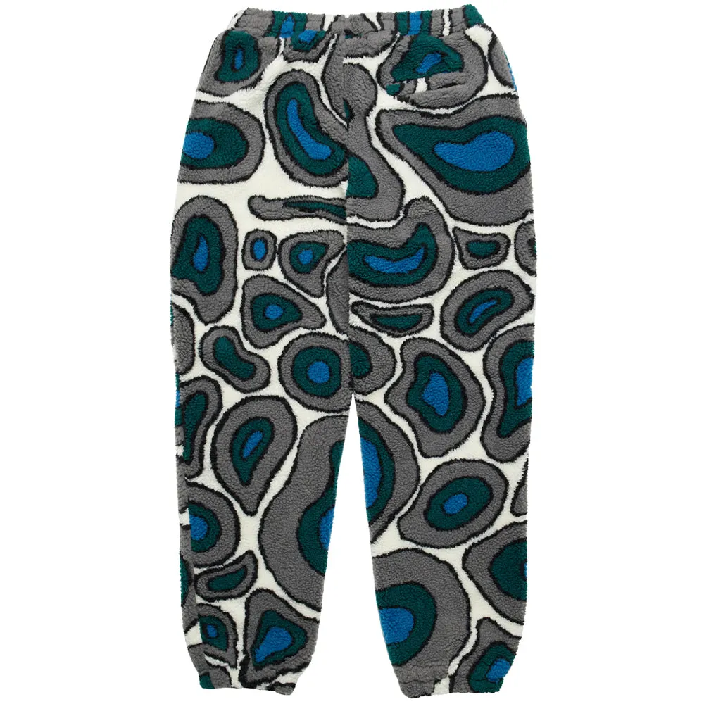 BY PARRA AMETHIST GEODE POLAR FLEECE PANTS // STONE BLUE