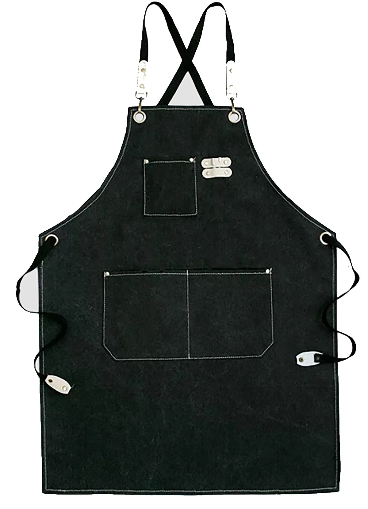 Chef Aprons Canvas Cross Back Premium : Stylish Unisex Design with Spacious Pockets