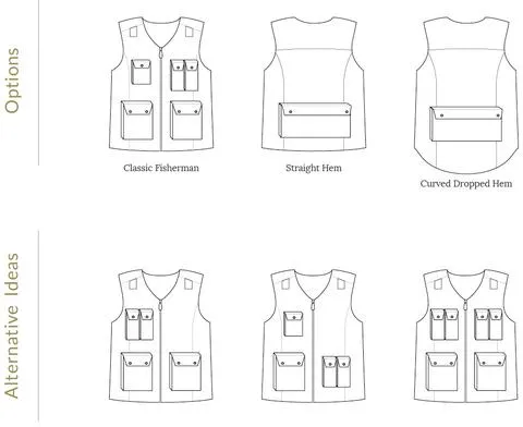 Fishing Vest Add-on Sewing Pattern - Adult ~ for Trailblazer Vests