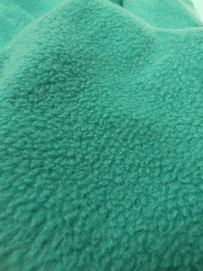 Fleece Fabric Solid / Green Blue / 65 Yard Roll