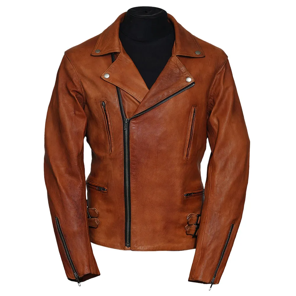 Frisco Motorcycle Easy Rider Brown Leather Jacket