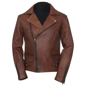 Frisco Motorcycle Easy Rider Brown Leather Jacket