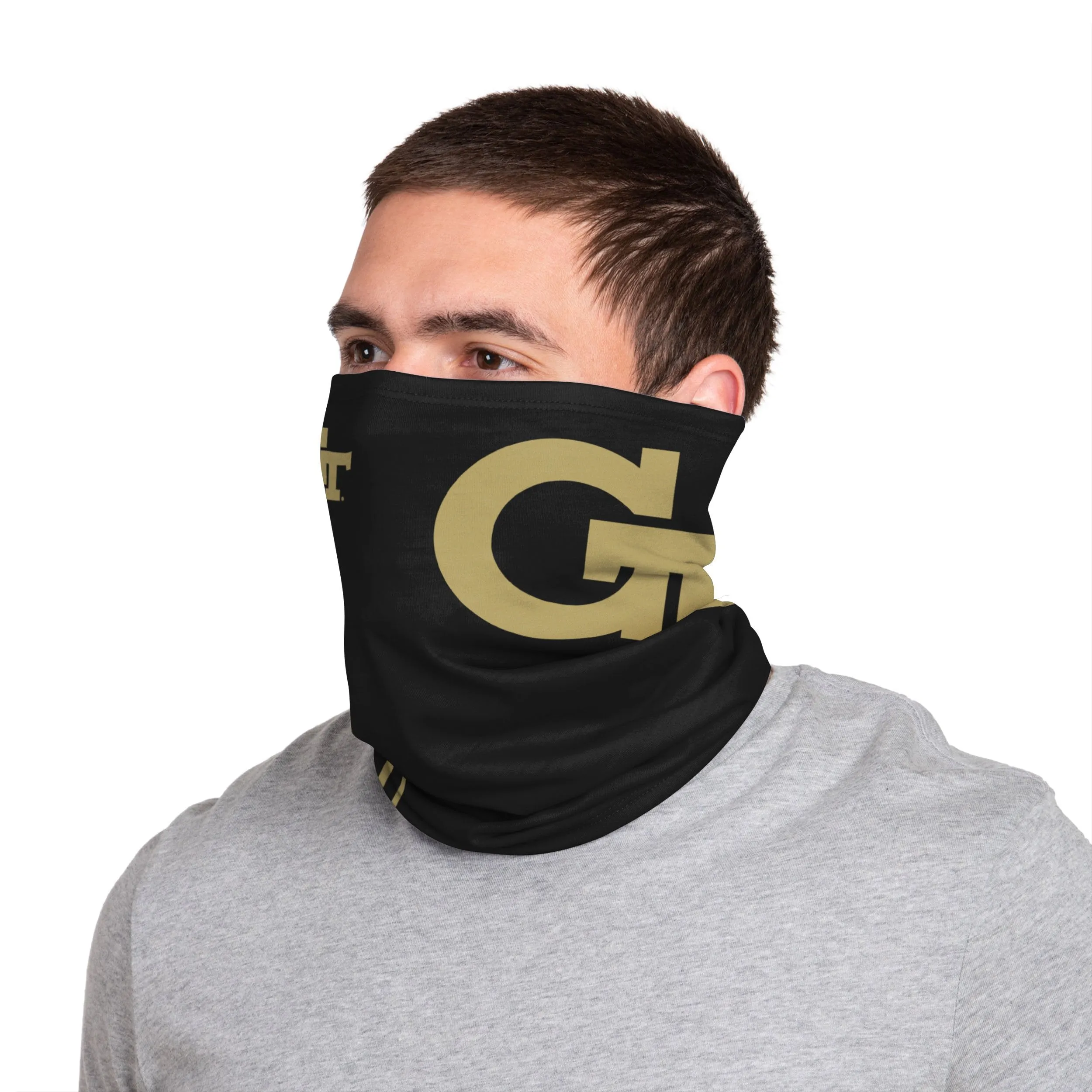 Georgia Tech Yellow Jackets  NCAA On-FIeld Sideline Logo Black Gaiter Scarf