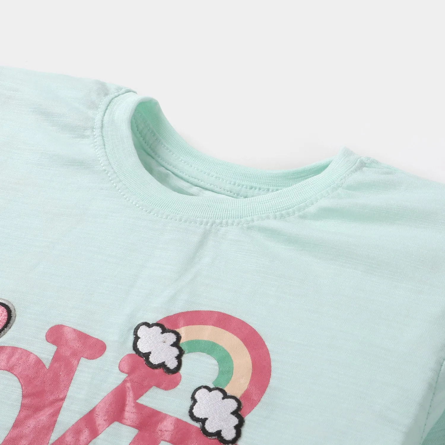 Girls T-Shirt Love - Light Blue