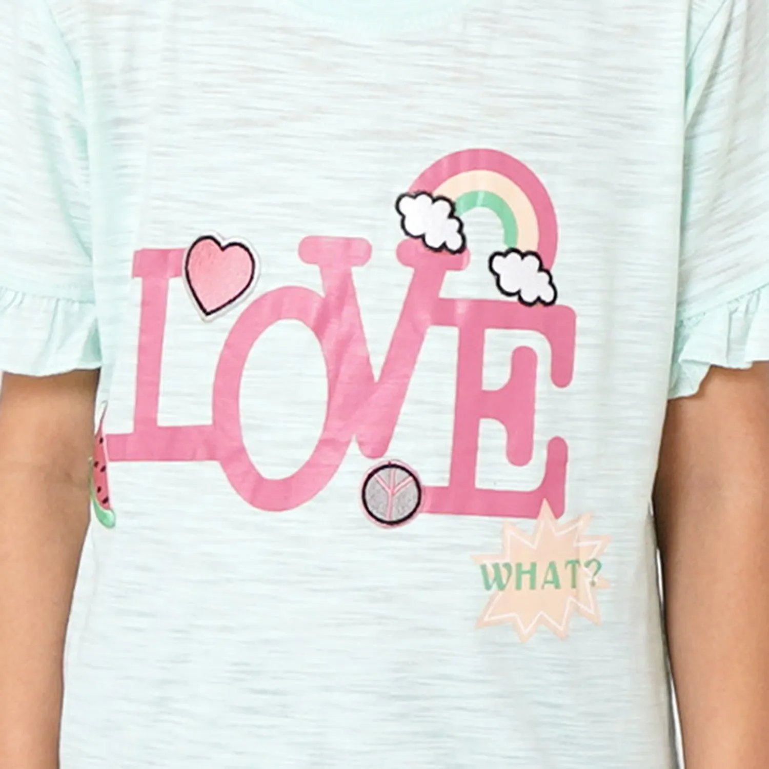 Girls T-Shirt Love - Light Blue