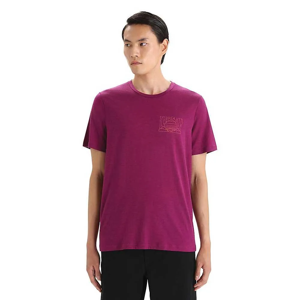 Icebreaker Men's Tech Lite II SS Tee - Mountain Sunset