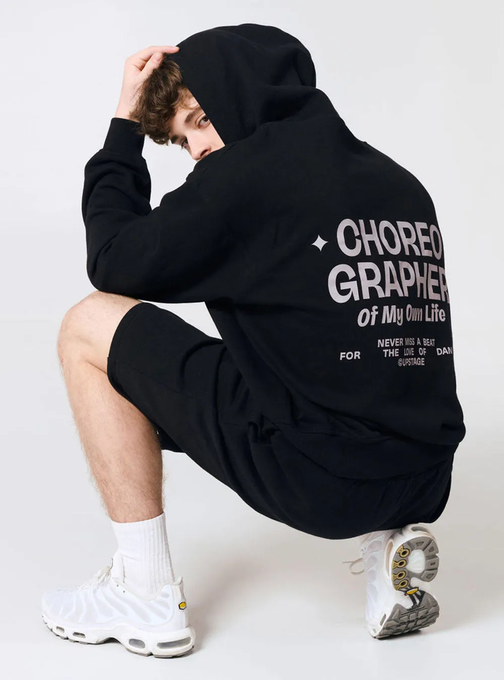 Kids Choreographer Logo Freestyle Oversized Hoodie Black