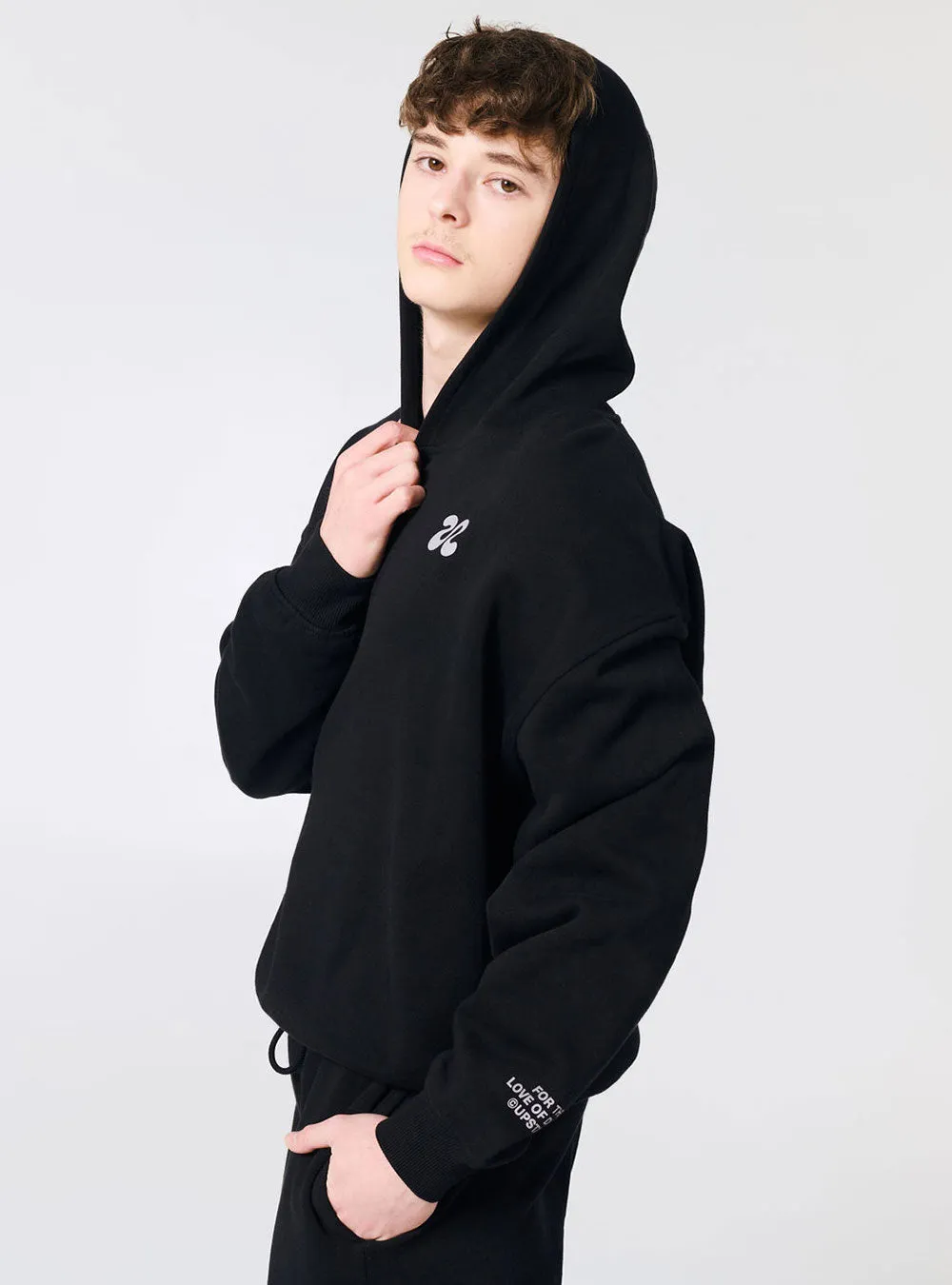 Kids Choreographer Logo Freestyle Oversized Hoodie Black