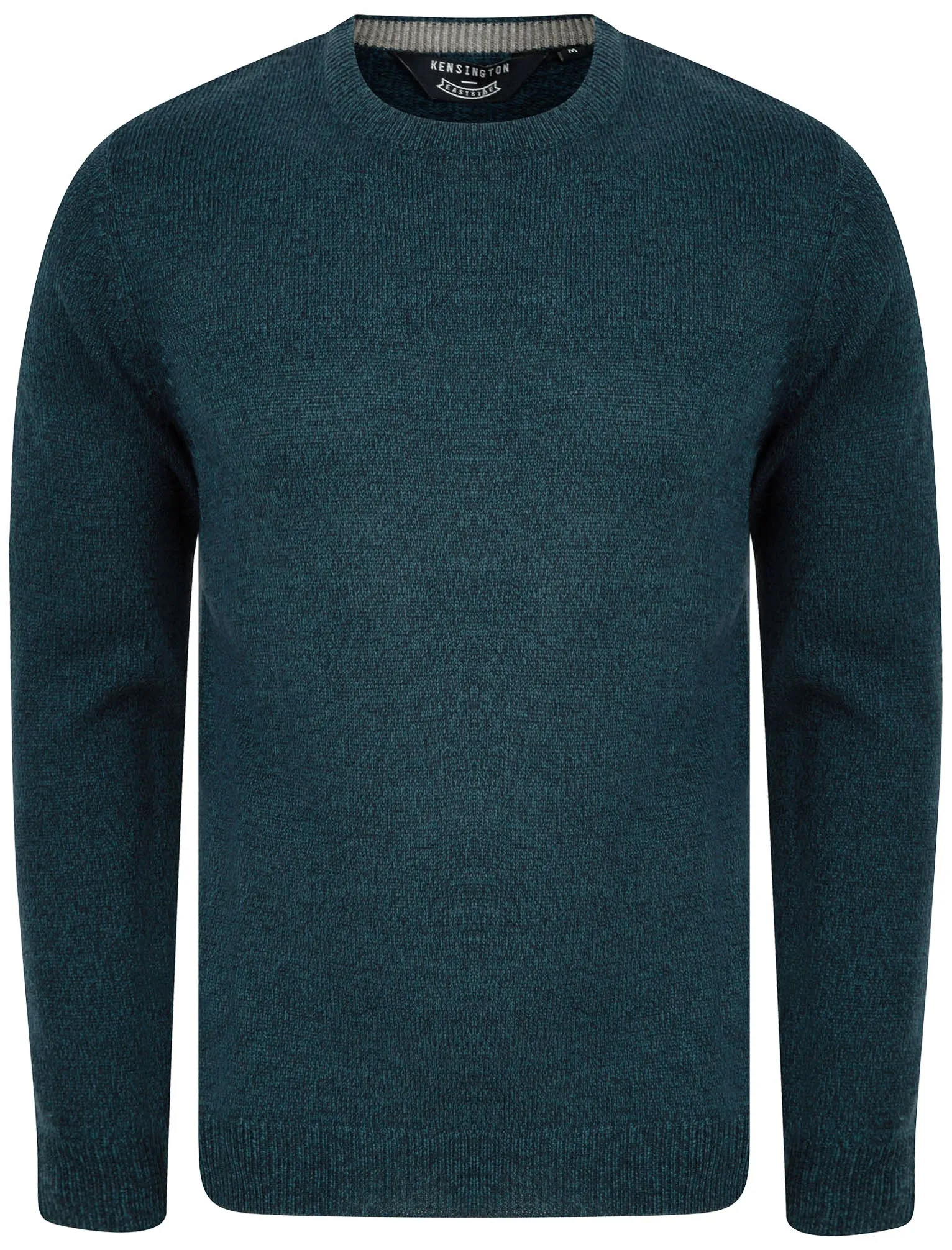 Lindsay (2 Pack) Marled Knitted Crew Neck Jumpers in Blue Twist / Green & Charcoal Twist - Kensington Eastside