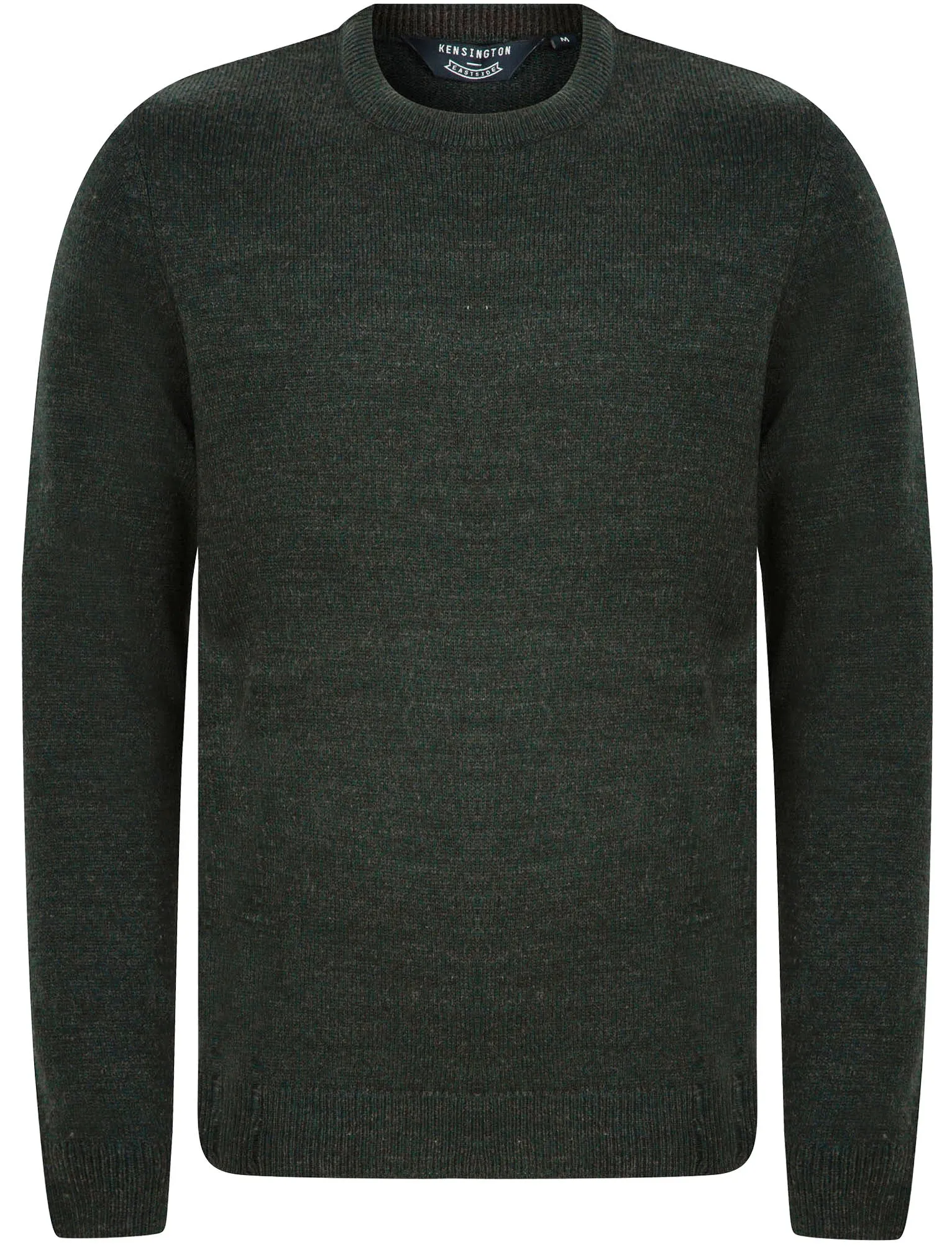 Lindsay (2 Pack) Marled Knitted Crew Neck Jumpers in Blue Twist / Green & Charcoal Twist - Kensington Eastside