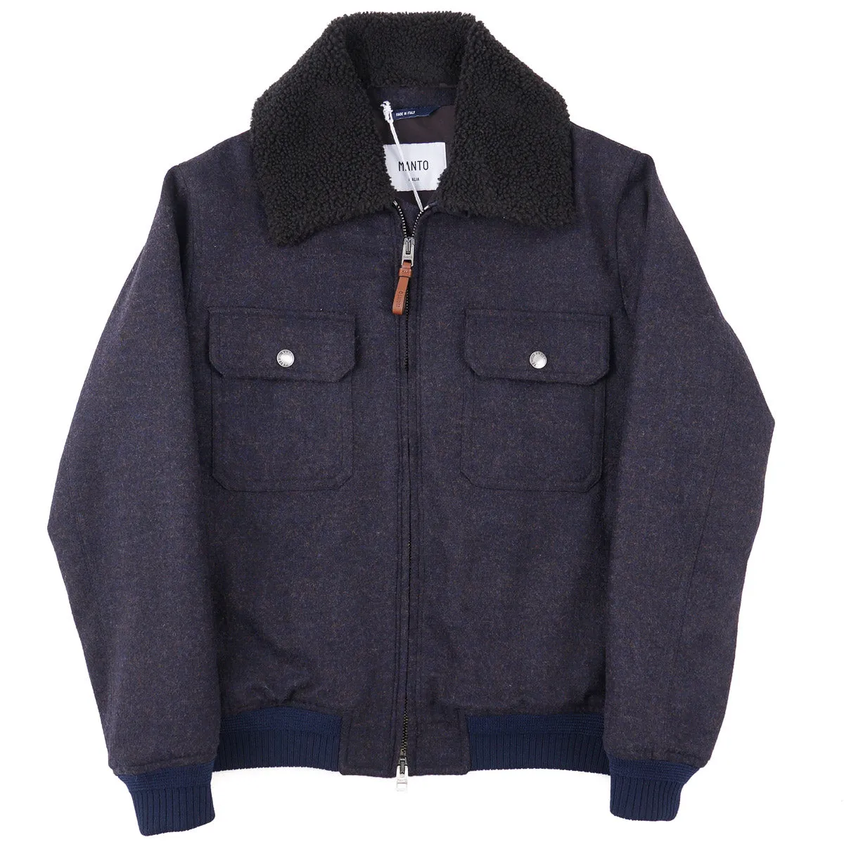 Manto Alpaca-Wool Bomber Jacket