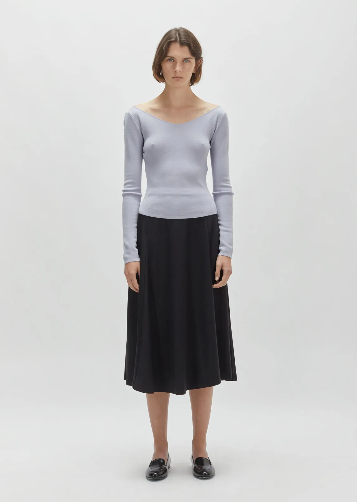 Merino & Silk V-Neck Sweater