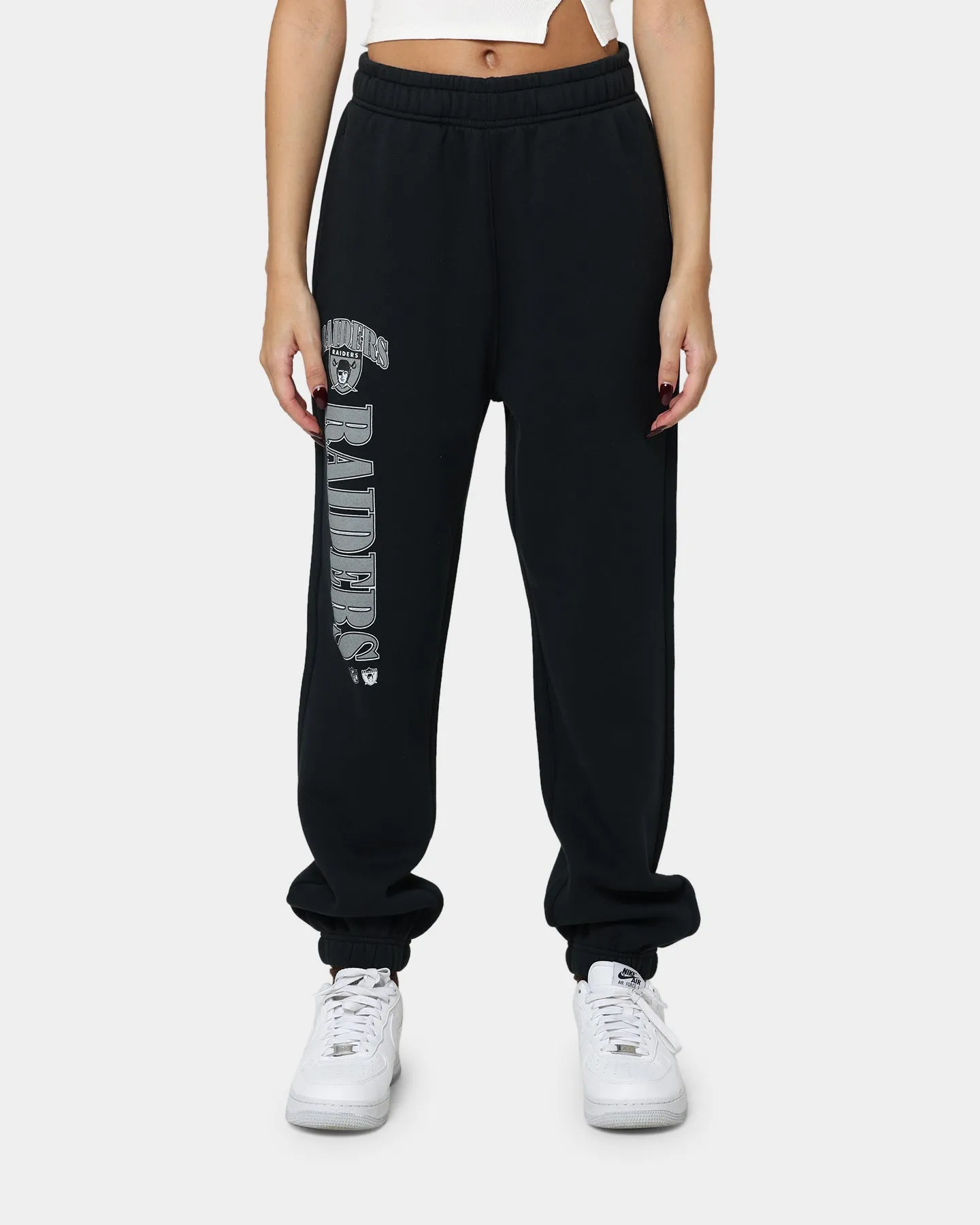 Mitchell & Ness Women's Las Vegas Raiders Arched Logo Sweat Pants Faded Black