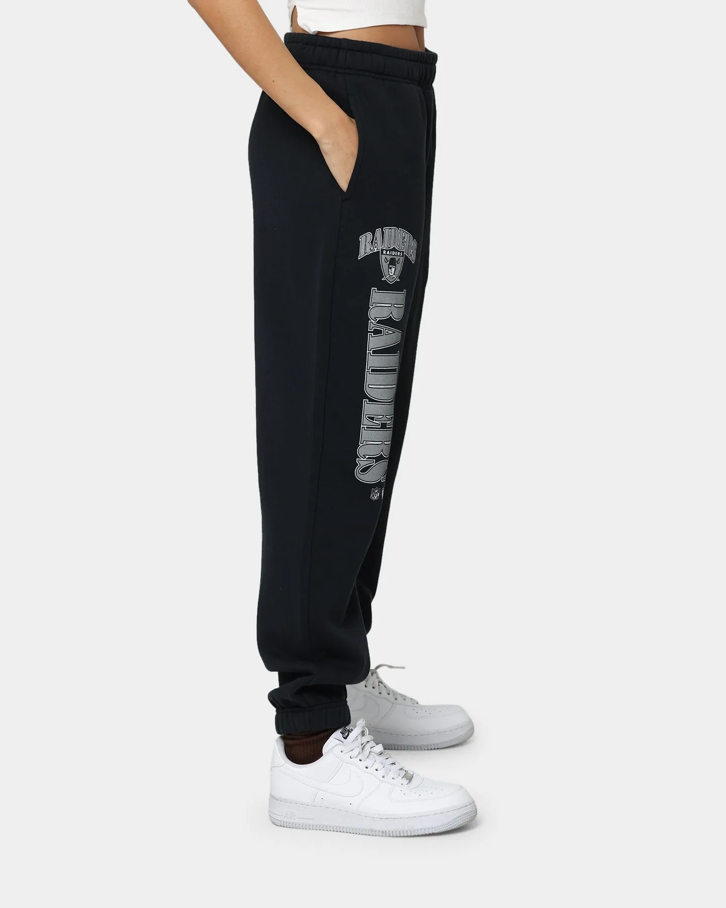 Mitchell & Ness Women's Las Vegas Raiders Arched Logo Sweat Pants Faded Black