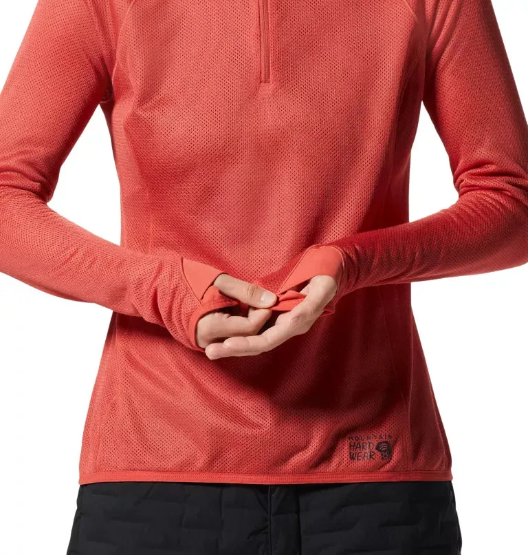 Mountain Hardwear Women's AirMesh 1/2 Zip Pullover - Calla - XL