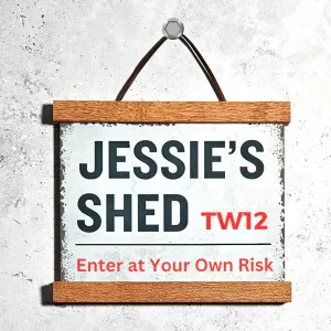 Personalised Metal Street Sign - Custom Shed Sign