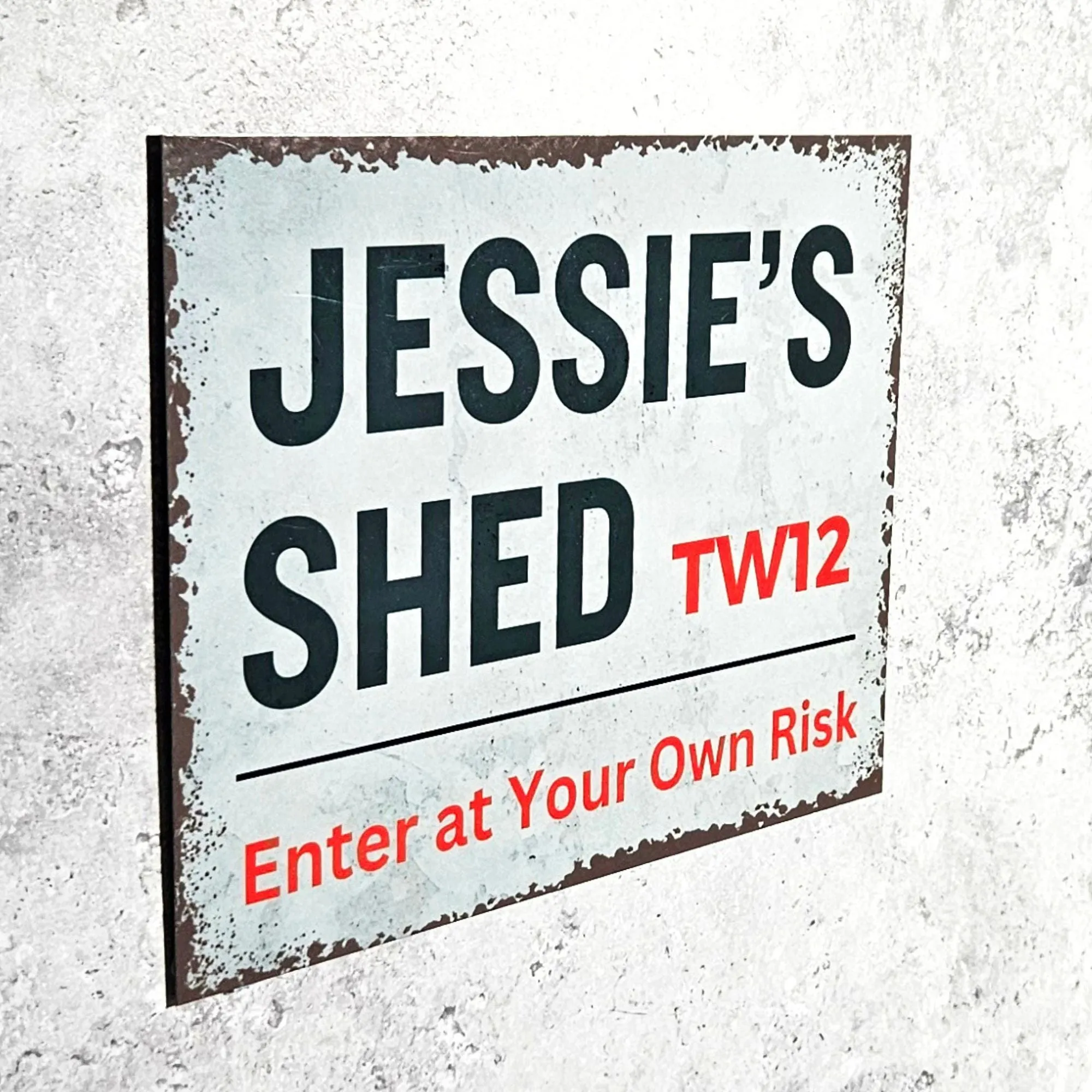 Personalised Metal Street Sign - Custom Shed Sign