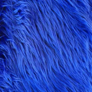 Royal Blue Luxury Long Pile Shaggy Faux Fur Fabric