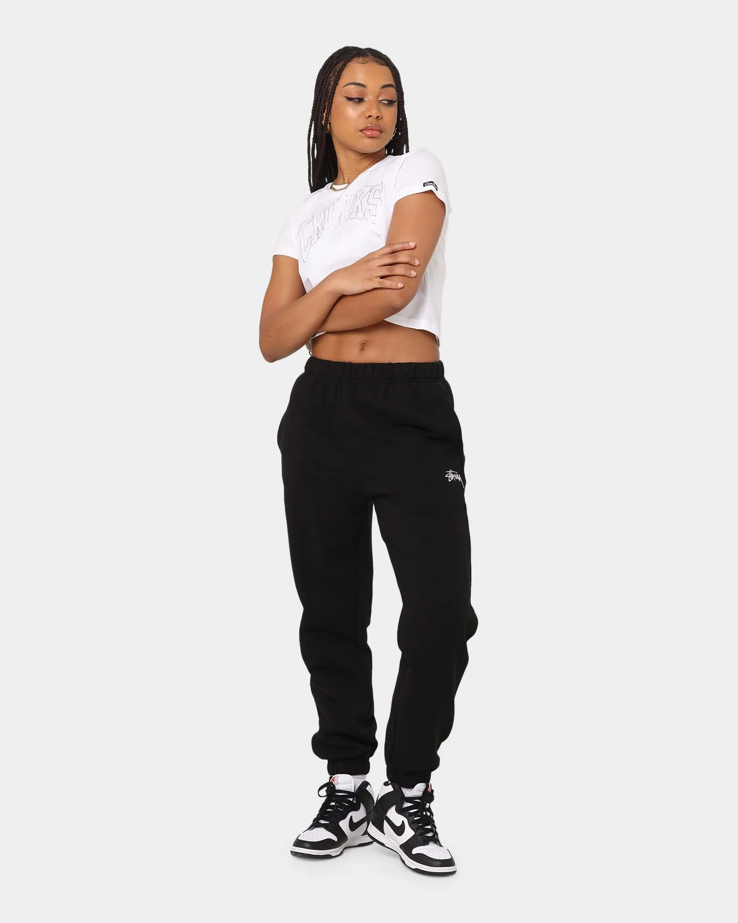 Stussy Stock High-Waisted Trackpants Black