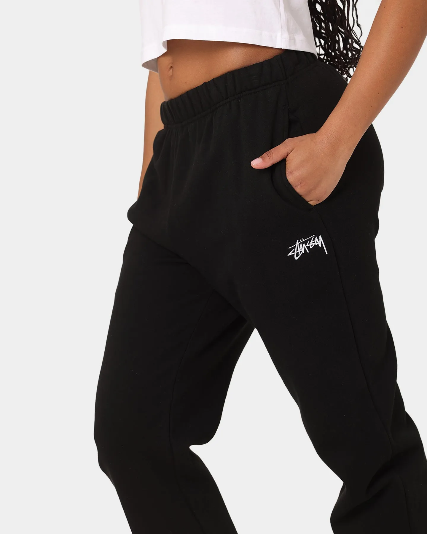 Stussy Stock High-Waisted Trackpants Black