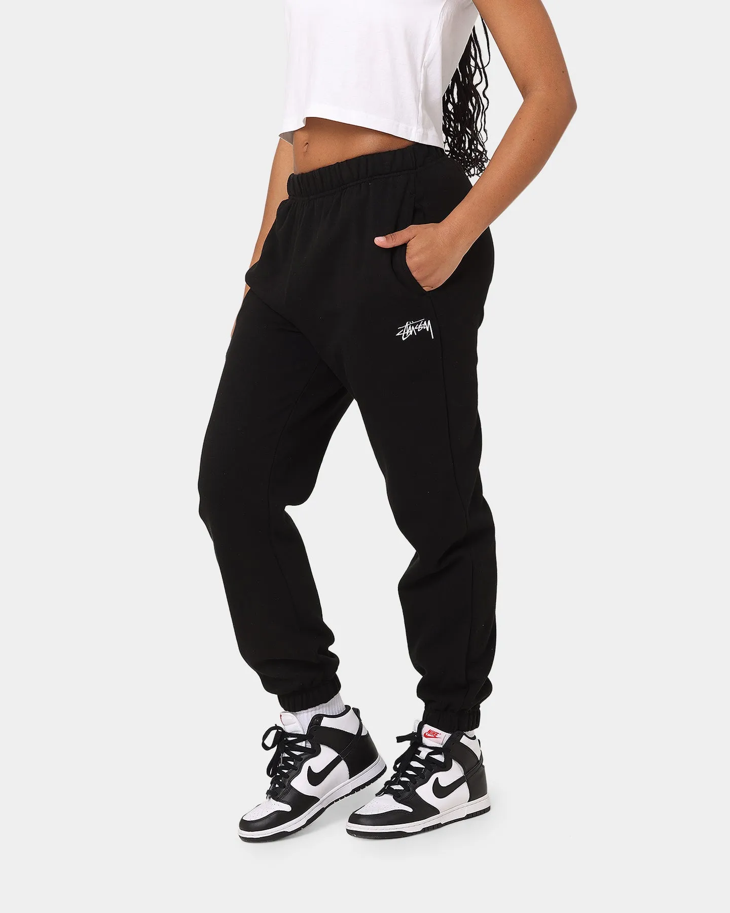 Stussy Stock High-Waisted Trackpants Black