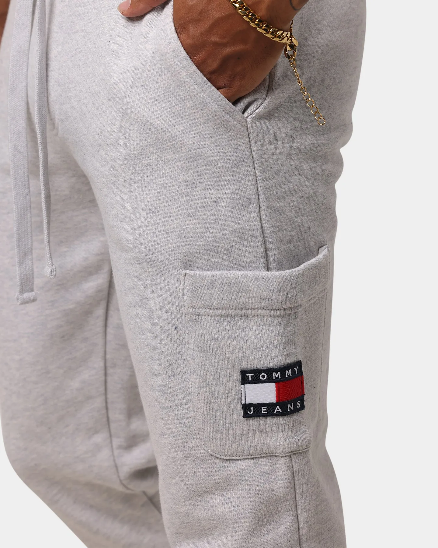 Tommy Jeans Tommy Badge Sweat Pants Silver Grey Heather