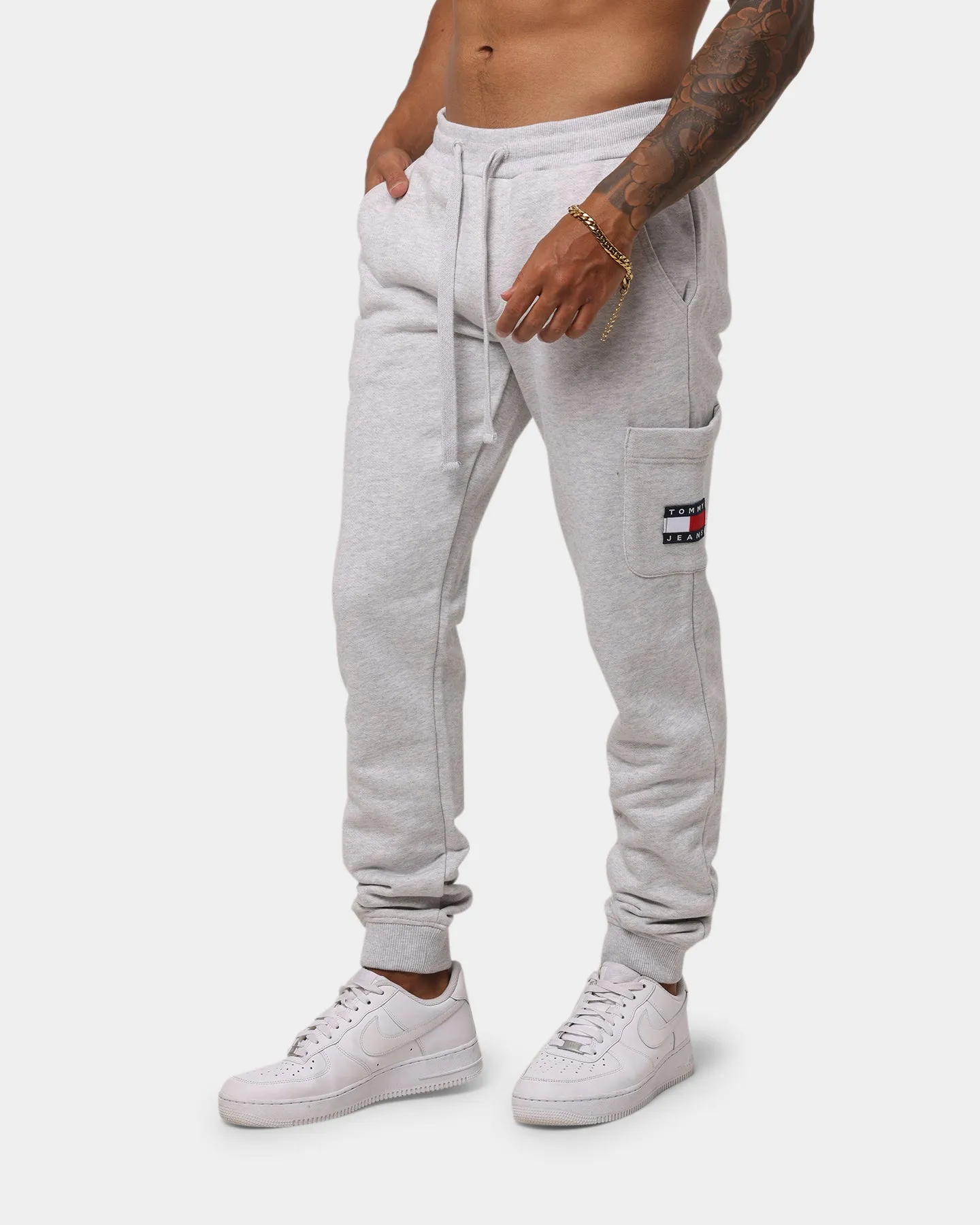 Tommy Jeans Tommy Badge Sweat Pants Silver Grey Heather