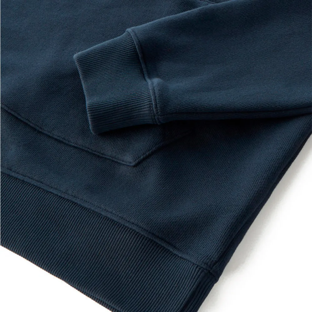 U.S. Trails Hoodie in Pure Cotton 'Melton Blue'