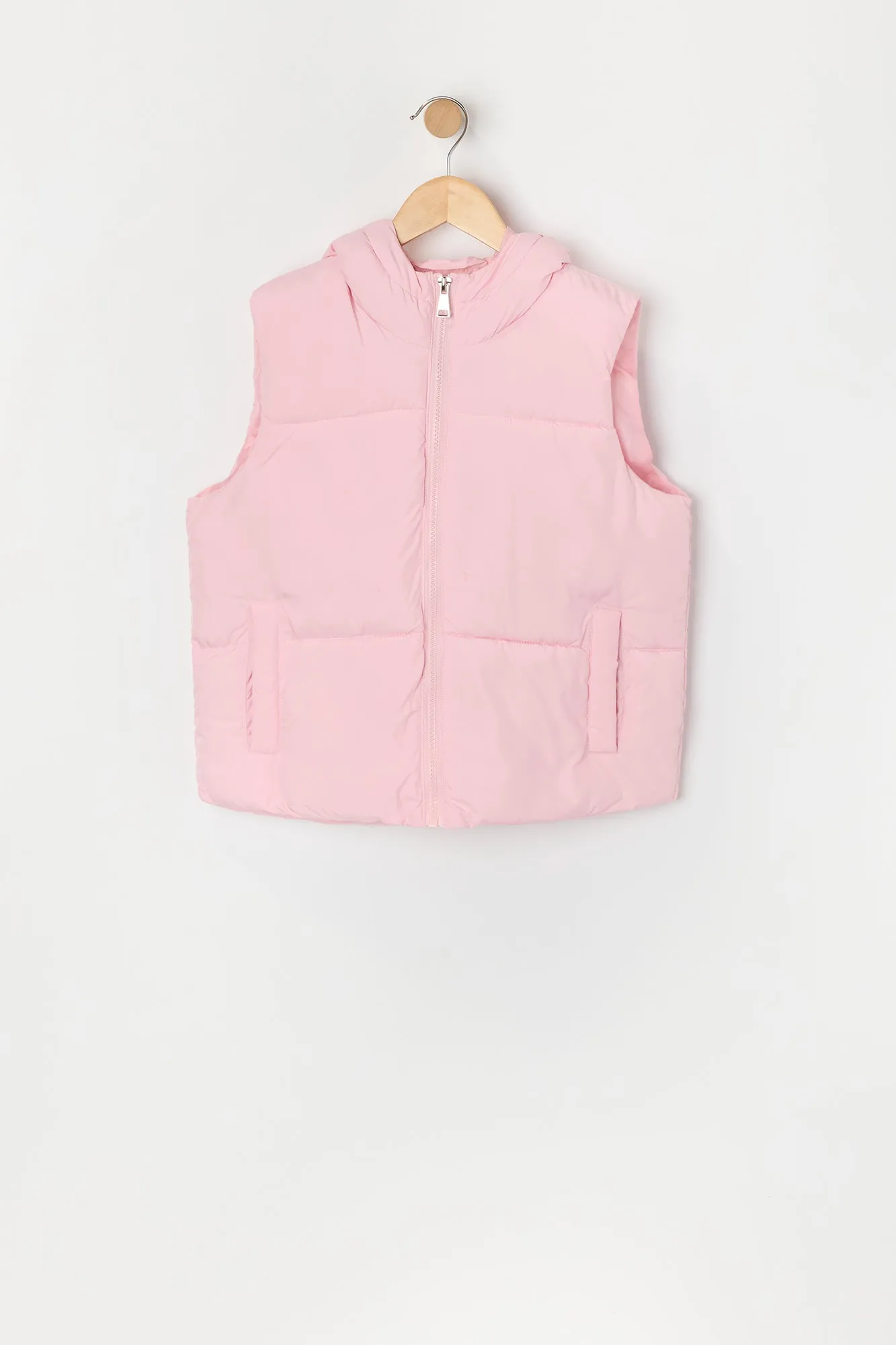 Veste bouffante à capuchon pour fille