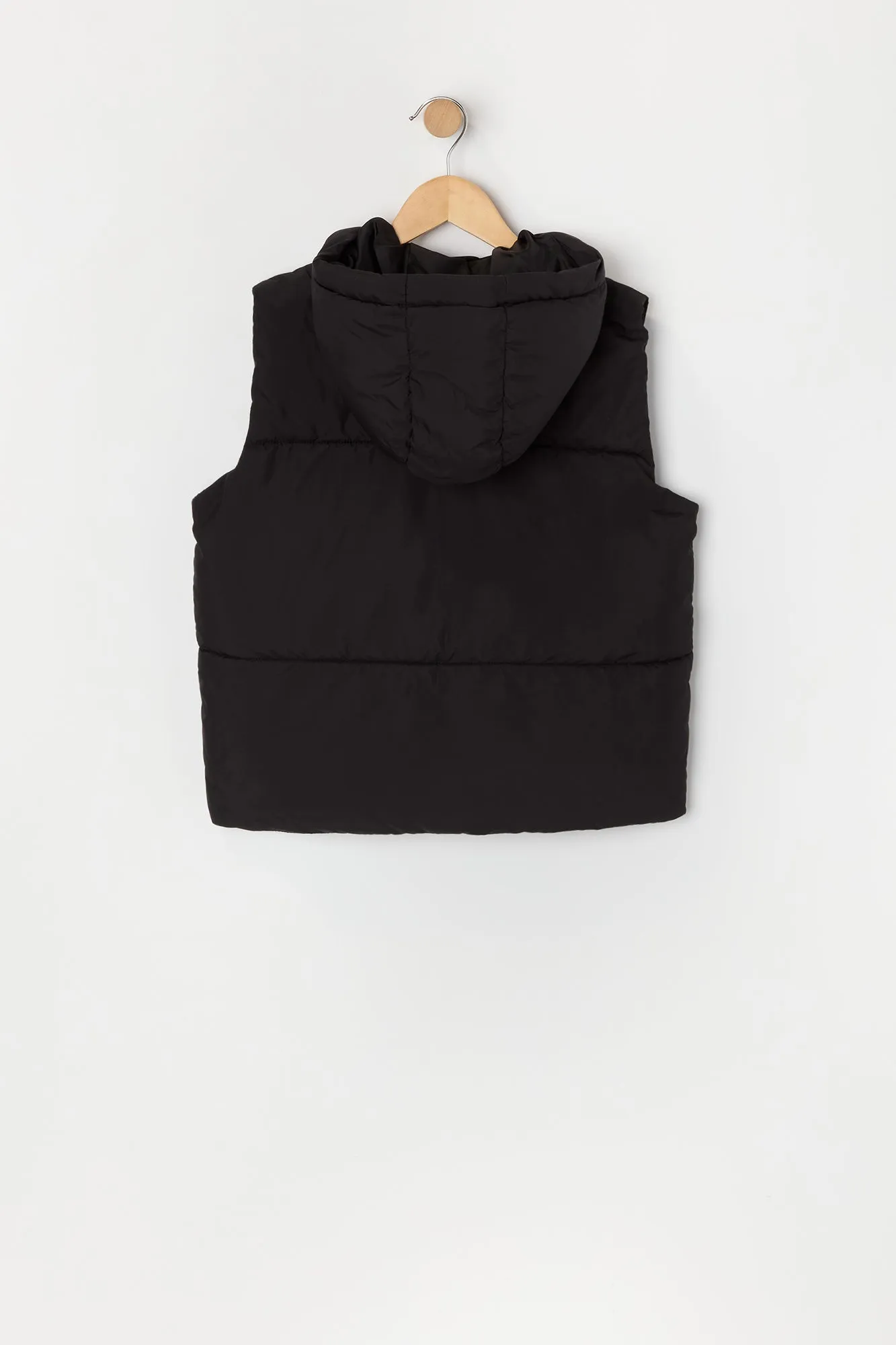 Veste bouffante à capuchon pour fille