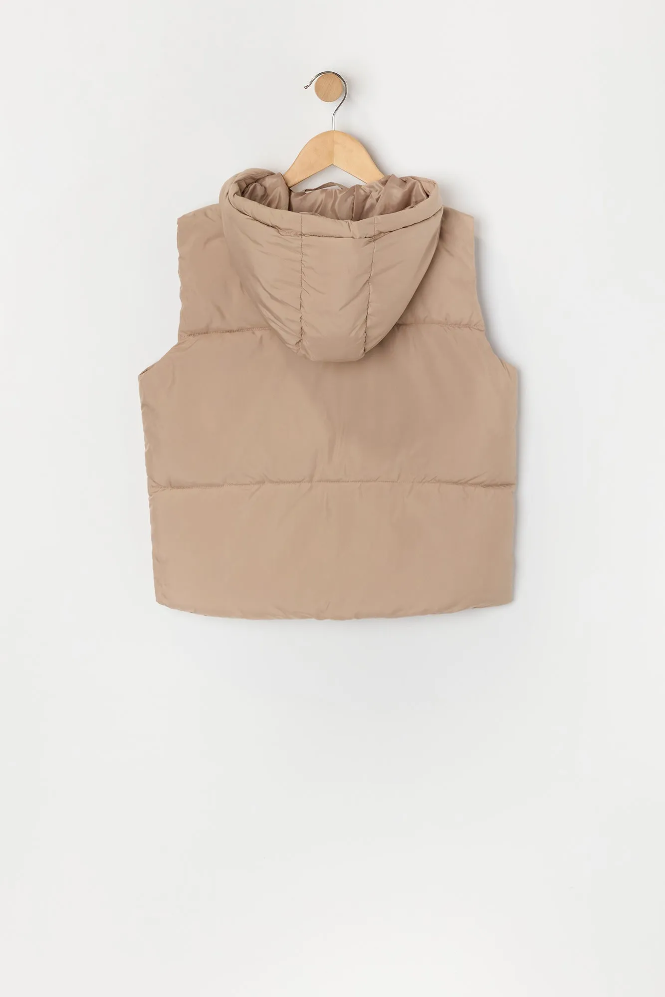 Veste bouffante à capuchon pour fille