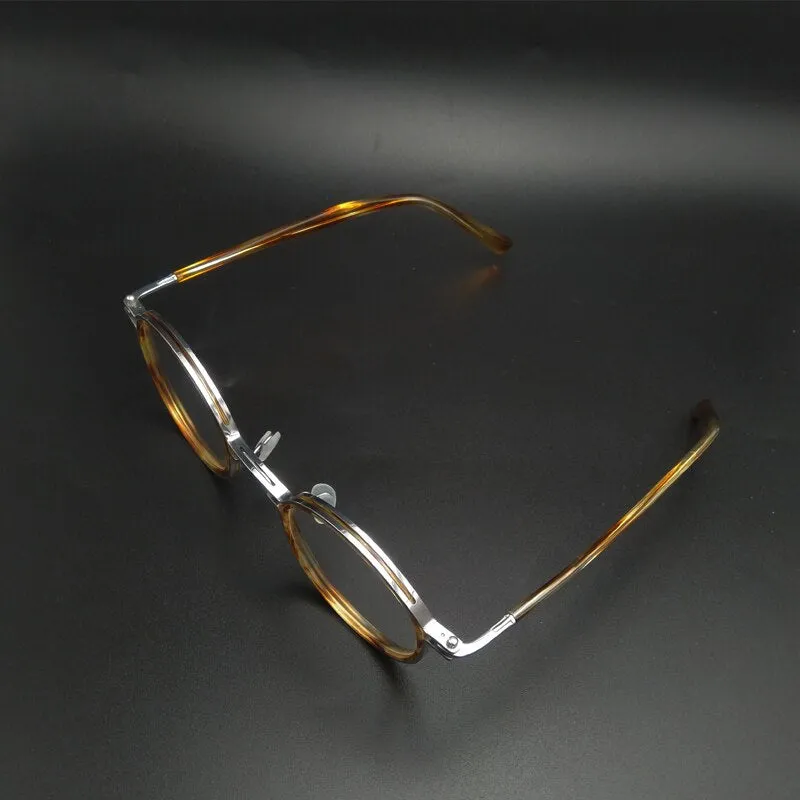 Yujo Full Rim Unisex Acetate Round Eyeglasses Y005